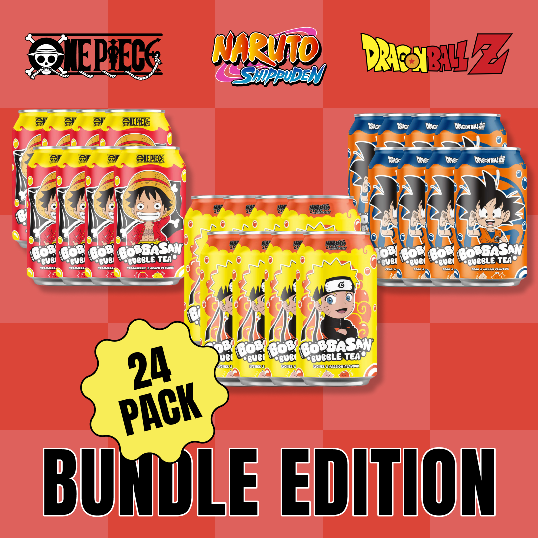 Bubble Tea Bundle – One Piece/DBS/Naruto – Mixed Fruits – 24-Pack je 320 ml