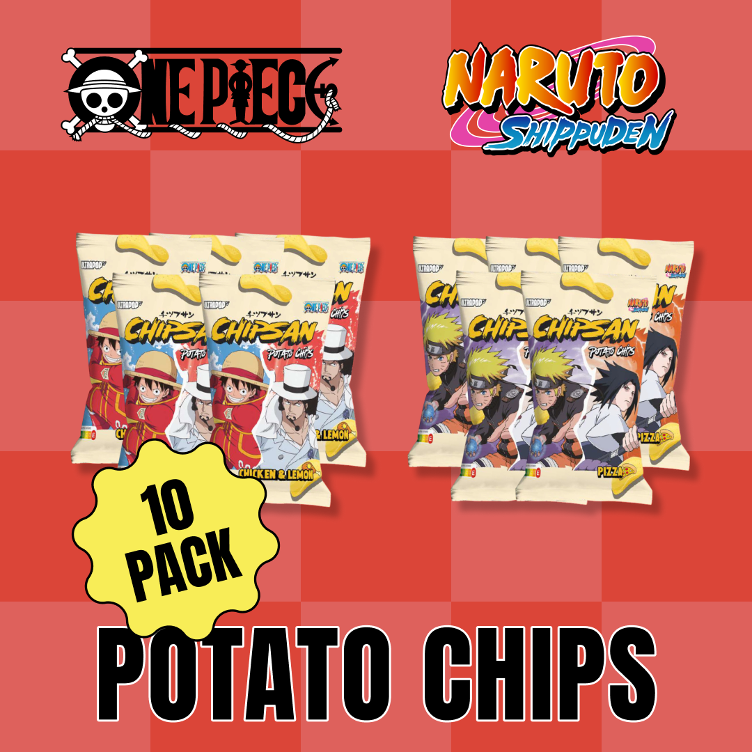 Kartoffel Chips Mix Bundle – One Piece/Naruto – 10-Pack